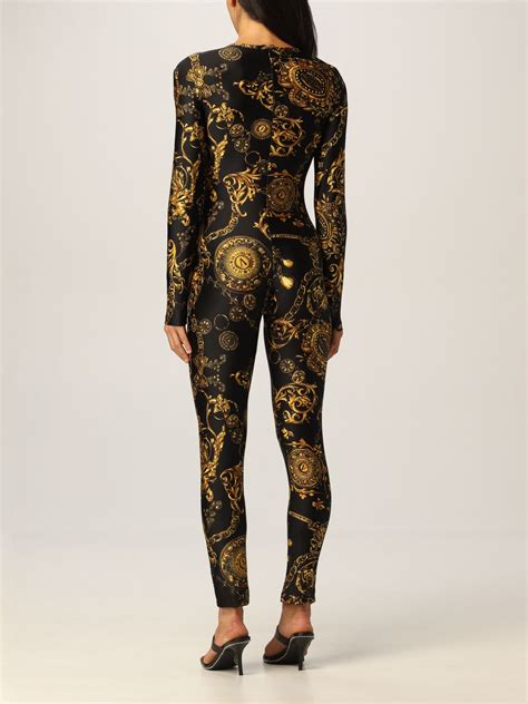 versace print jumpsuit